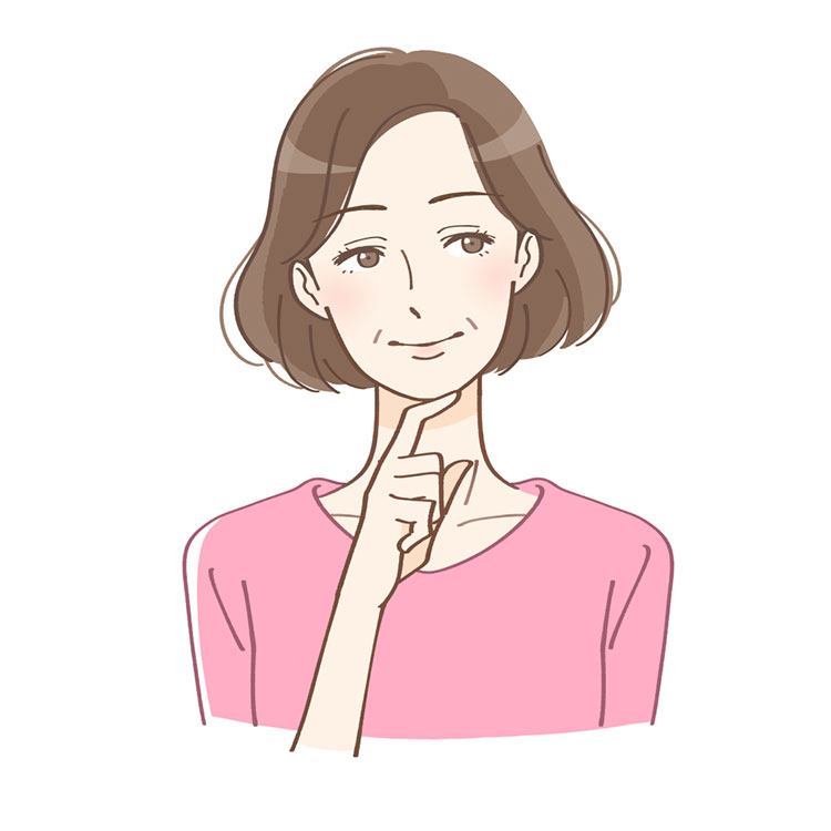 困っている女性:イラスト